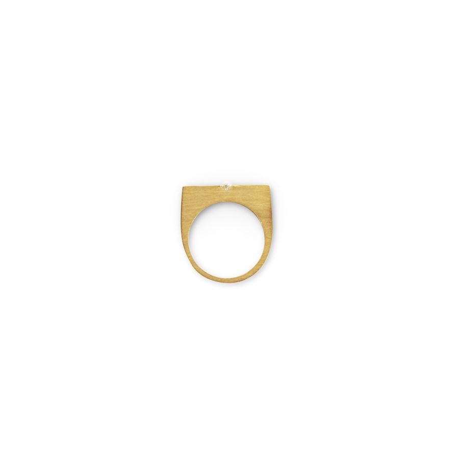 Anello 'Congiunzioni' quadrato CONGIUNZIONI | AN1 CON Q AU 1TOAU18G CT.0,15